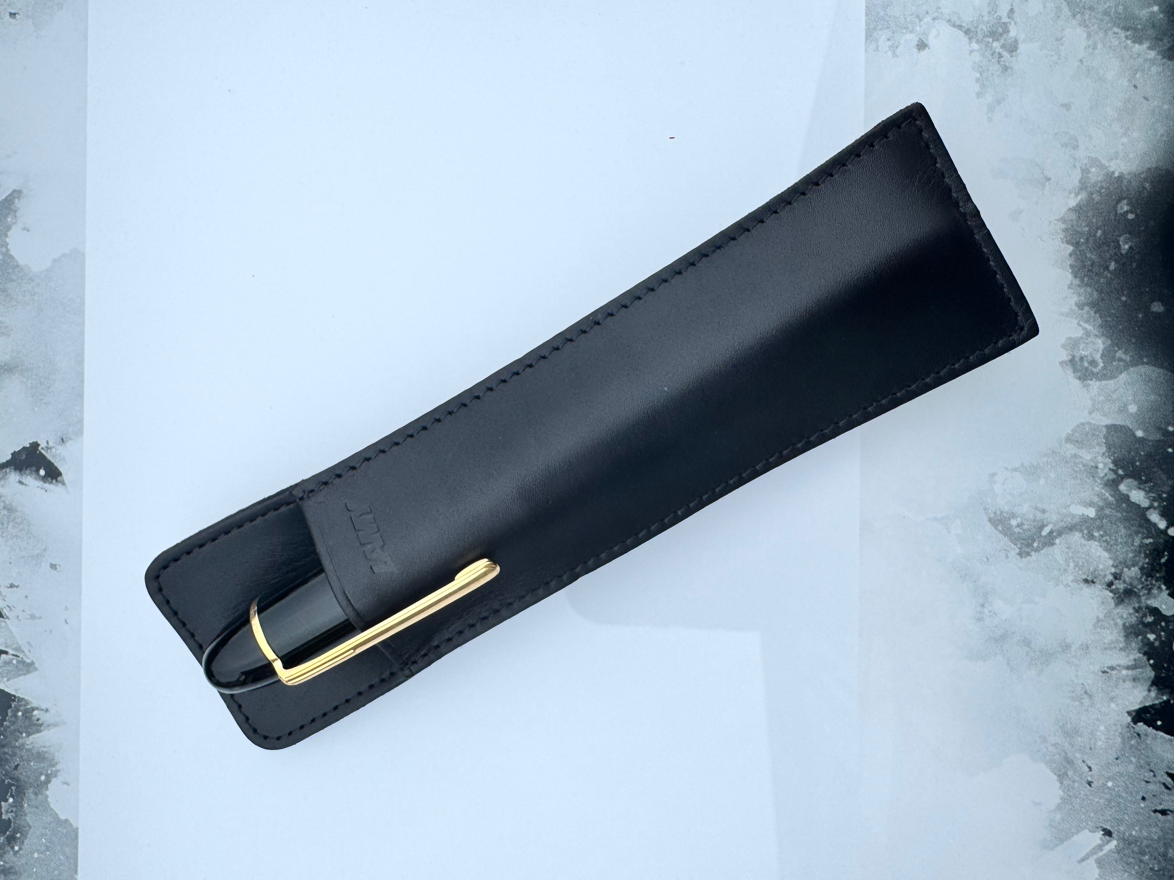 Lamy Leather Pen Sleeve - Black.( for Lamy Swift pens)-Pen Boutique Ltd
