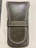 Pen Boutique Yak Leather Triple Pen Holder - Crazy Horse - Nimbus/Black-Pen Boutique Ltd