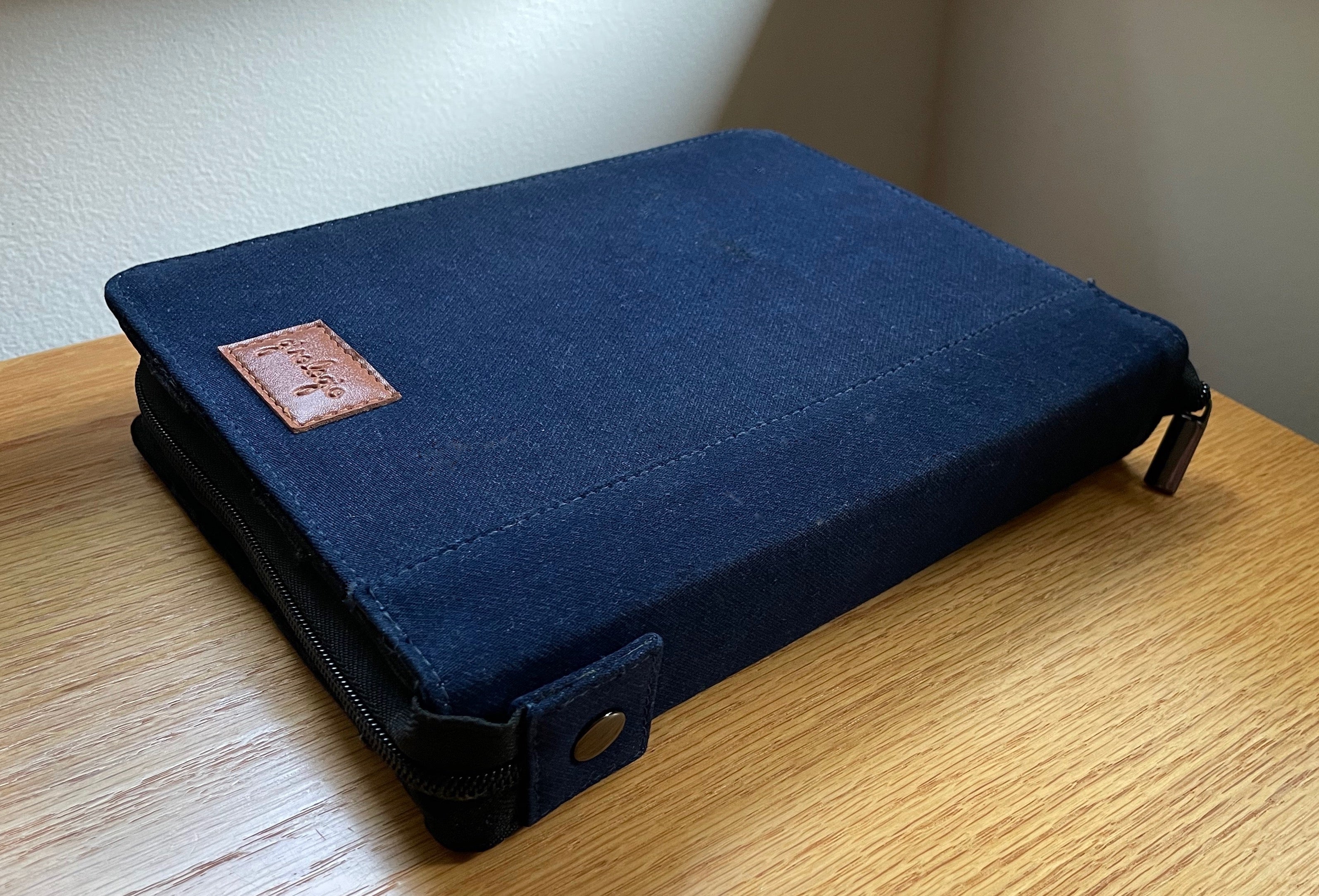 Girologio Cotton Denim Pen Case - 24 Zip-Pen Boutique Ltd