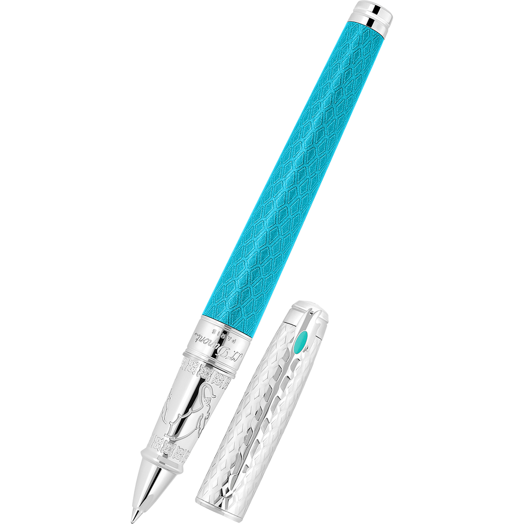 S T Dupont Line D Rollerball Pen - Eternity Game of Thrones - Ice Blue (Large)-Pen Boutique Ltd