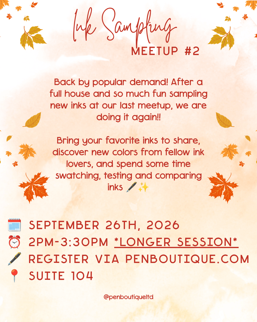 Ink Sampling Meetup 2 - Pen Boutique Ltd
