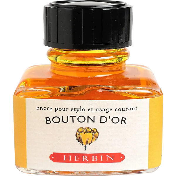 J. Herbin 30ml Fountain Pen Bouton D'Or Bottled Ink-Pen Boutique Ltd