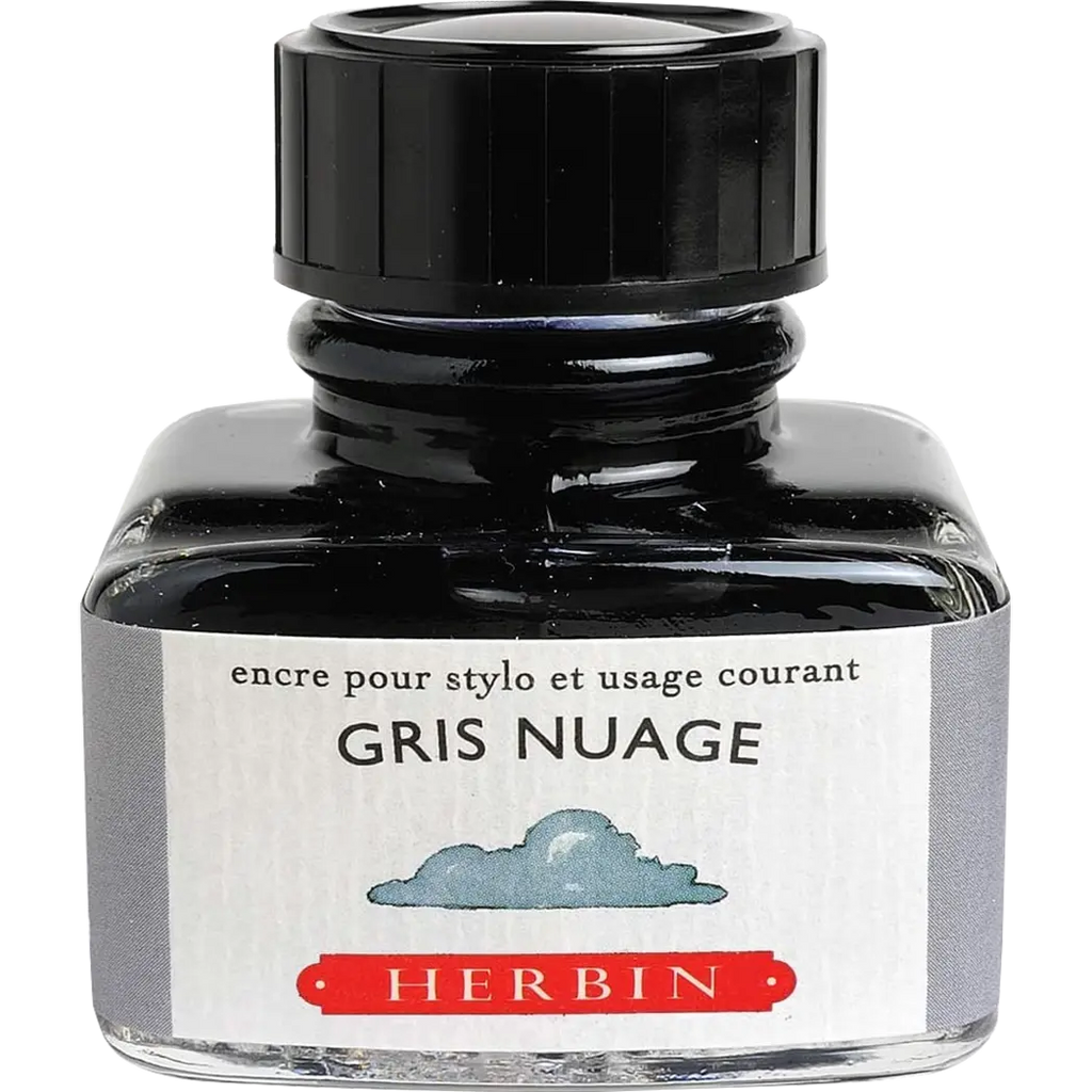 J. Herbin 30ml Fountain Pen Gris Nuage Bottled Ink-Pen Boutique Ltd