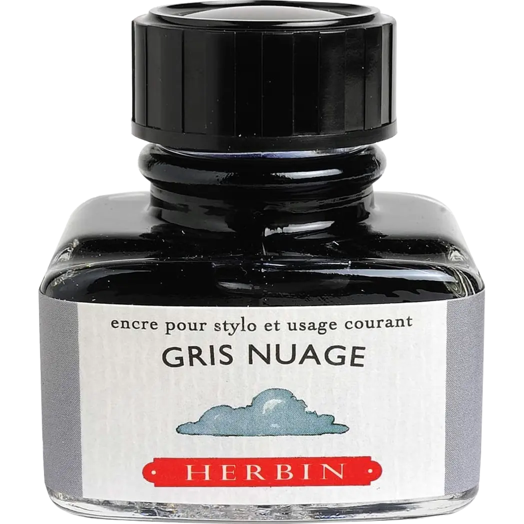J. Herbin 30ml Fountain Pen Gris Nuage Bottled Ink-Pen Boutique Ltd