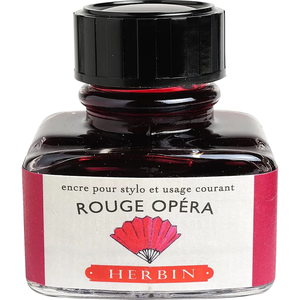 J. Herbin 30ml Fountain Pen Rouge Opera Bottled Ink-Pen Boutique Ltd