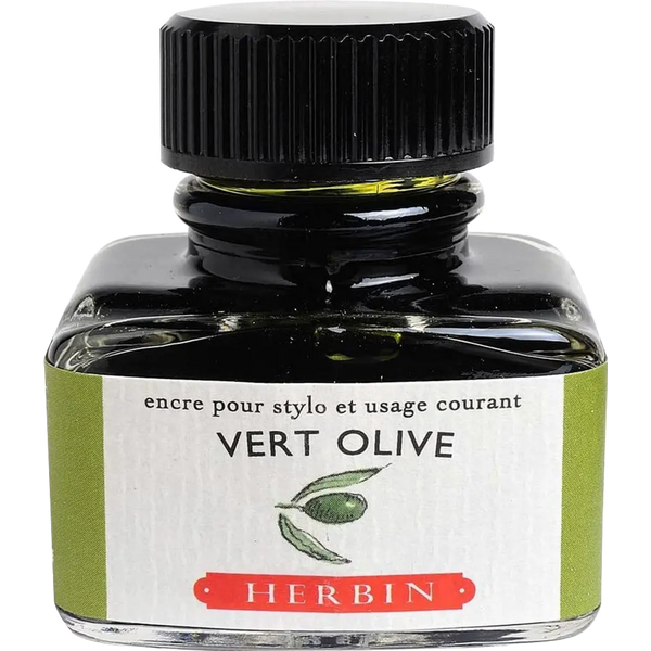 J. Herbin 30ml Fountain Pen Vert Olive Bottled Ink-Pen Boutique Ltd