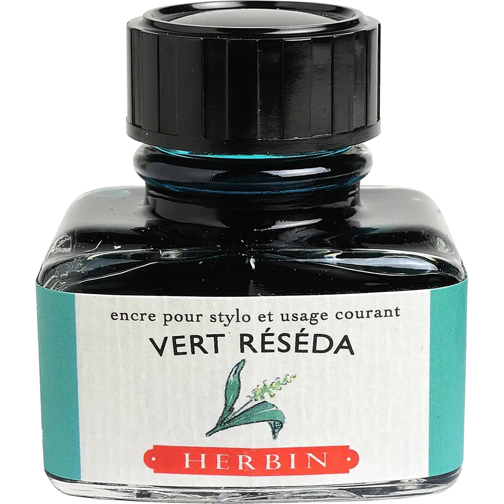 J. Herbin 30ml Fountain Pen Vert Reseda Bottled Ink-Pen Boutique Ltd