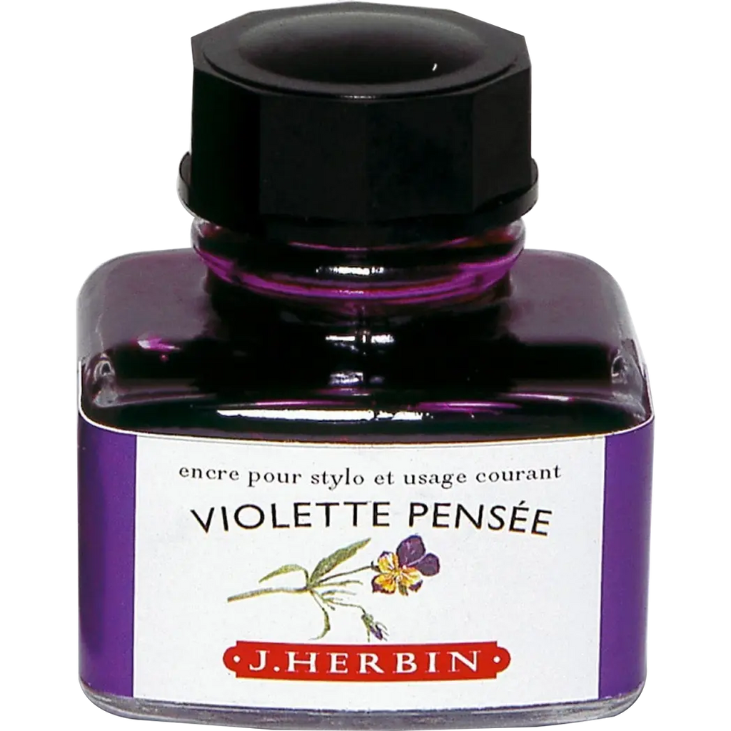 J. Herbin 30ml Fountain Pen Violette Pensee Bottled Ink-Pen Boutique Ltd