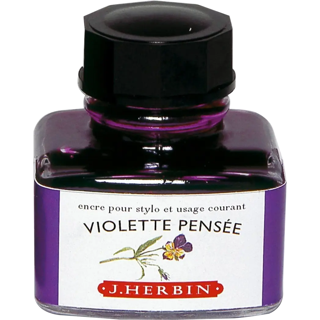 J. Herbin 30ml Fountain Pen Violette Pensee Bottled Ink-Pen Boutique Ltd