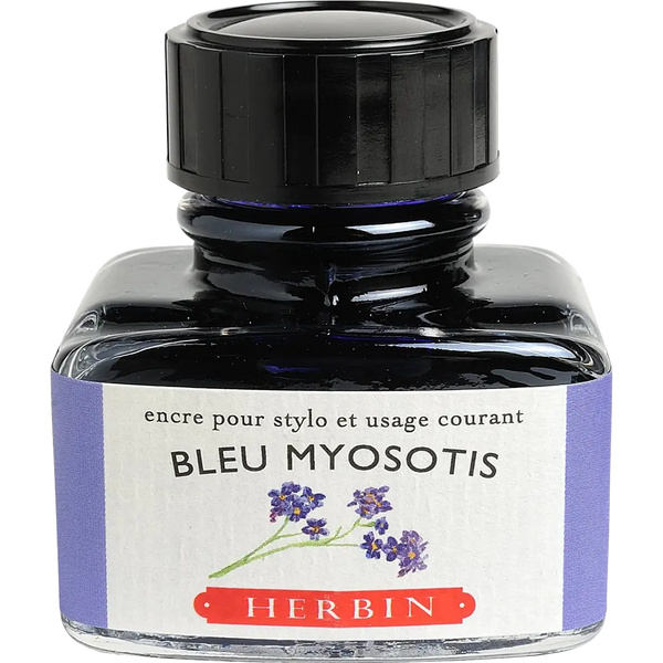 J. Herbin Fountain Pen Bleu Myosotis Bottled Ink-Pen Boutique Ltd