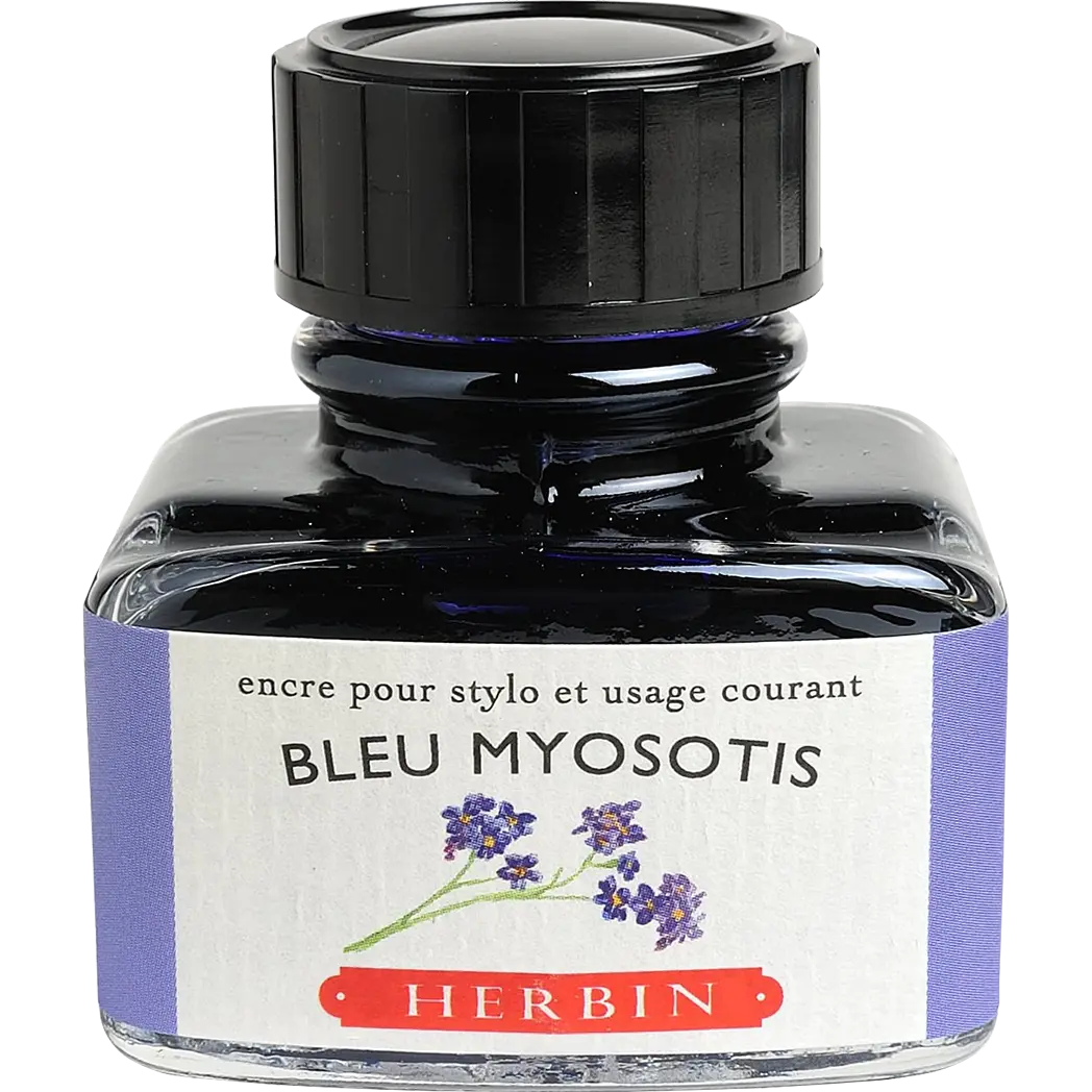 J. Herbin Fountain Pen Bleu Myosotis Bottled Ink-Pen Boutique Ltd