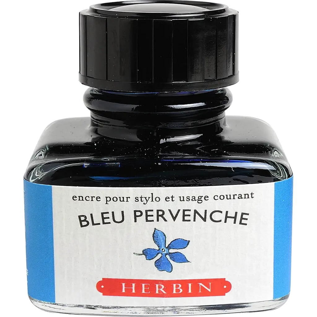 J. Herbin Fountain Pen Bleu Pervenche Bottled Ink-Pen Boutique Ltd