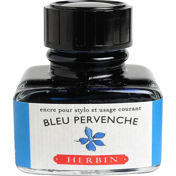 J. Herbin Fountain Pen Bleu Pervenche Bottled Ink-Pen Boutique Ltd