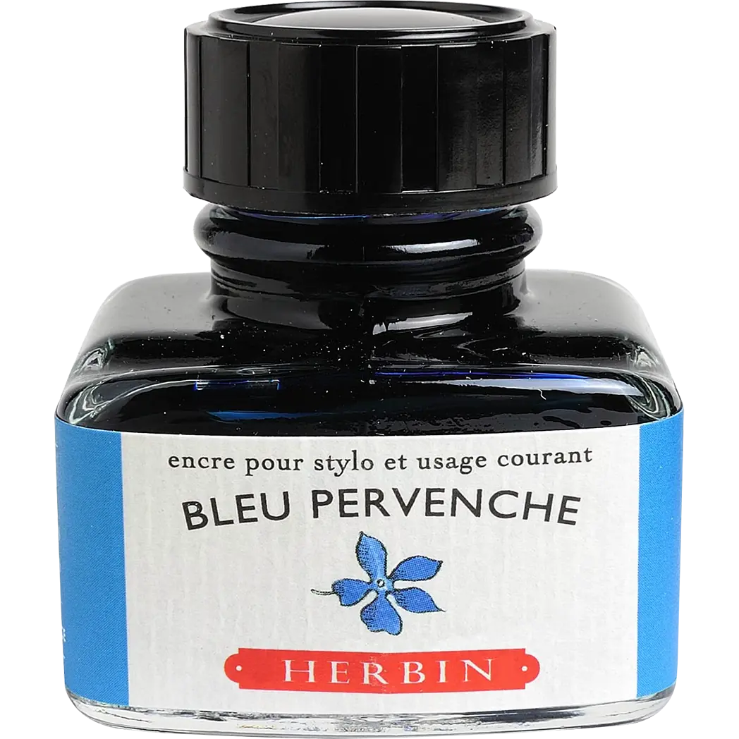 J. Herbin Fountain Pen Bleu Pervenche Bottled Ink-Pen Boutique Ltd
