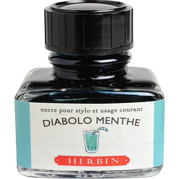 J. Herbin Fountain Pen Diabolo Menthe Bottled Ink-Pen Boutique Ltd