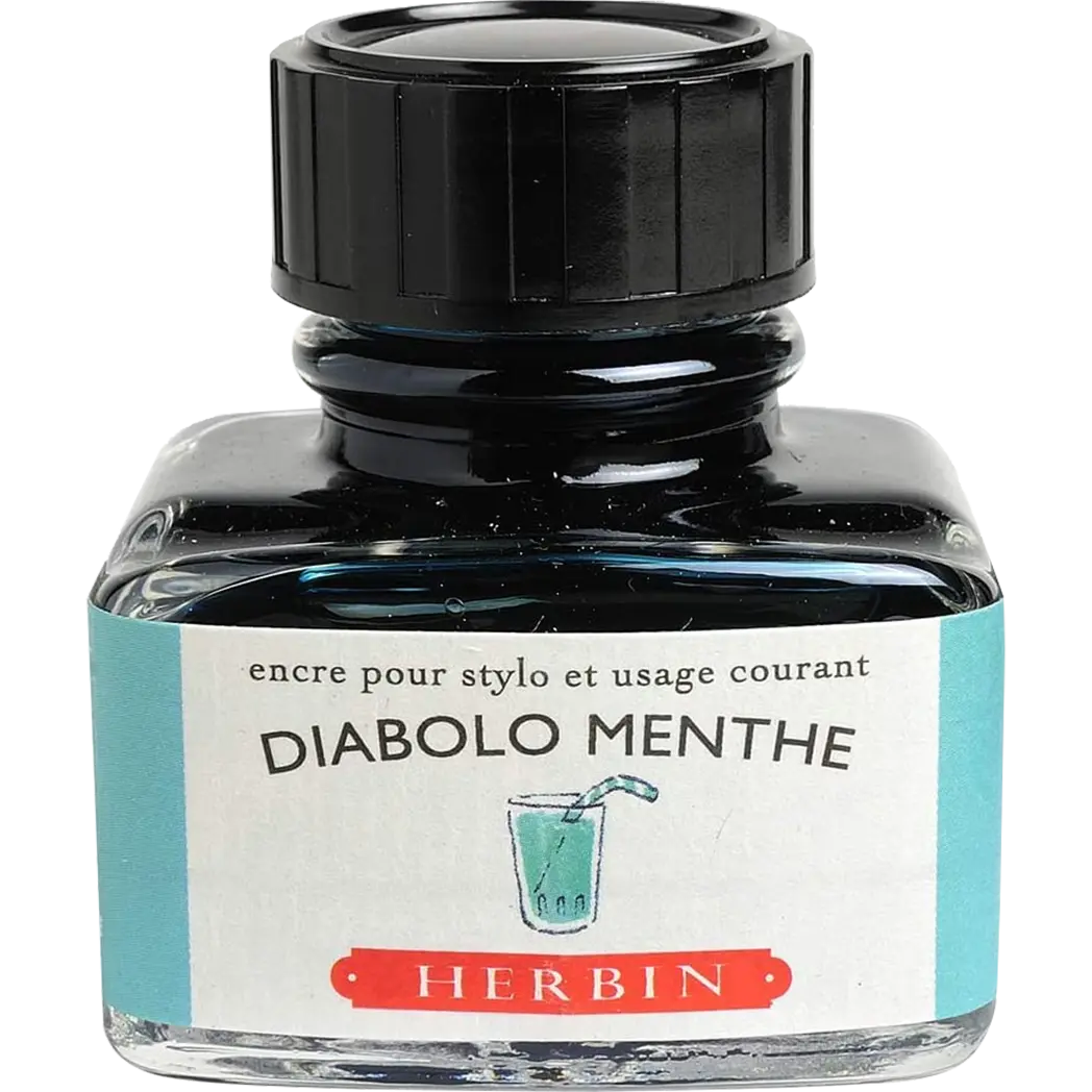 J. Herbin Fountain Pen Diabolo Menthe Bottled Ink-Pen Boutique Ltd