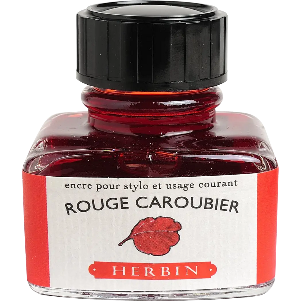 J. Herbin Fountain Pen Rouge Caroubier Bottled Ink-Pen Boutique Ltd