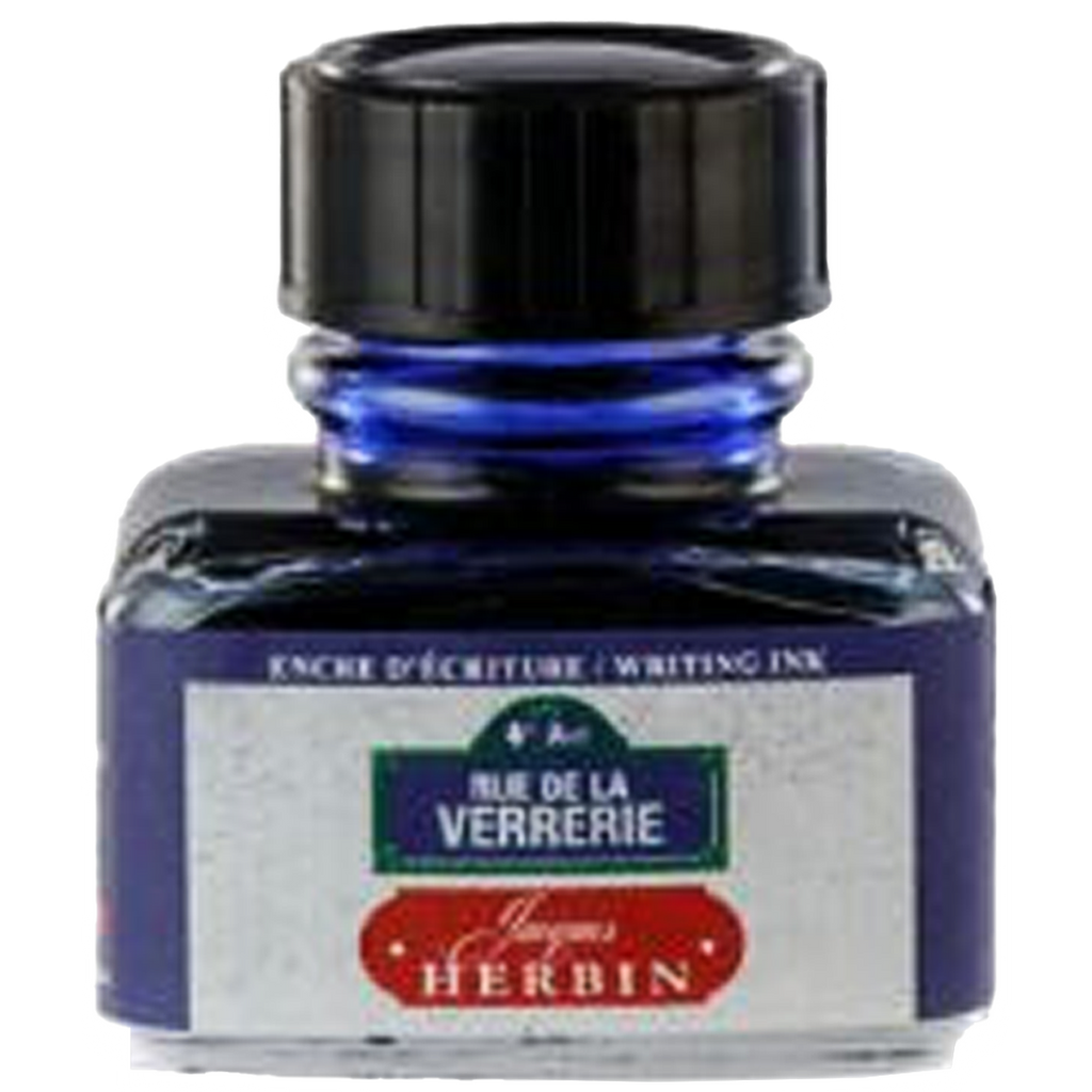 J. Herbin 30ml Bottled Ink Rue De la Verrerie - Blue-Pen Boutique Ltd
