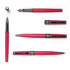 Tom Hessin Rebel "Jewellers Rouge" Ballpoint Pen – Gunmetal Trim - Pen Boutique Ltd