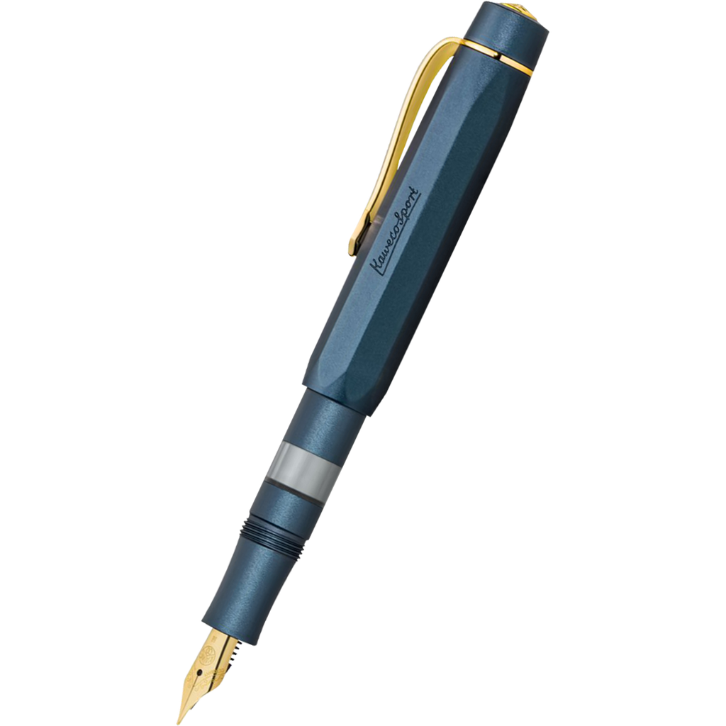 Kaweco Sport Piston FIller Fountain Pen - Solo Navy - Gold Trim-Pen Boutique Ltd