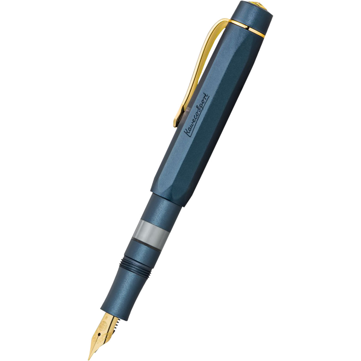Kaweco Sport Piston FIller Fountain Pen - Solo Navy - Gold Trim-Pen Boutique Ltd