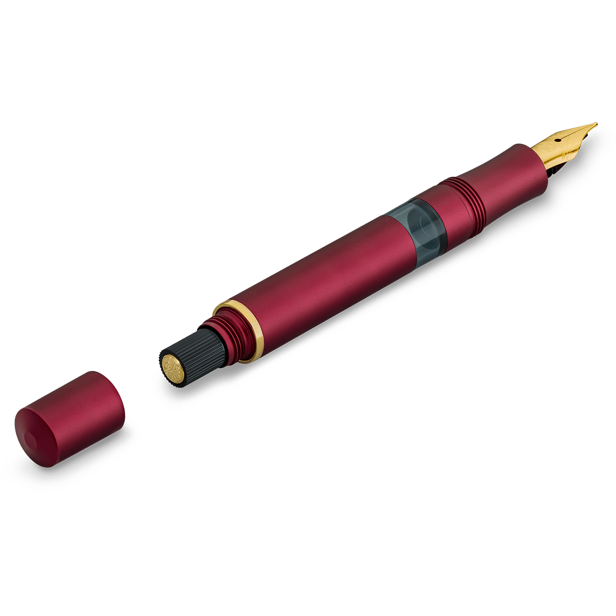 Kaweco Sport Piston Filler Fountain Pen - Solo Bordeaux - Gold Trim-Pen Boutique Ltd