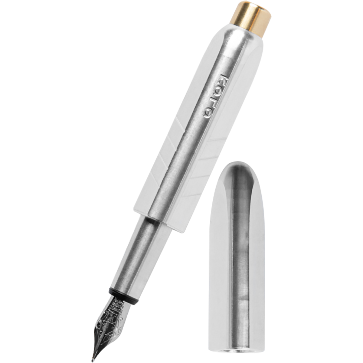Kolo Tino Fountain Pen - Raw Aluminum-Pen Boutique Ltd