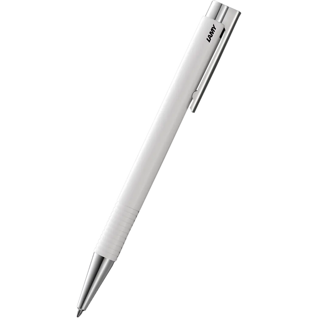 Lamy Logo M+ Ballpoint Pen - White-Pen Boutique Ltd