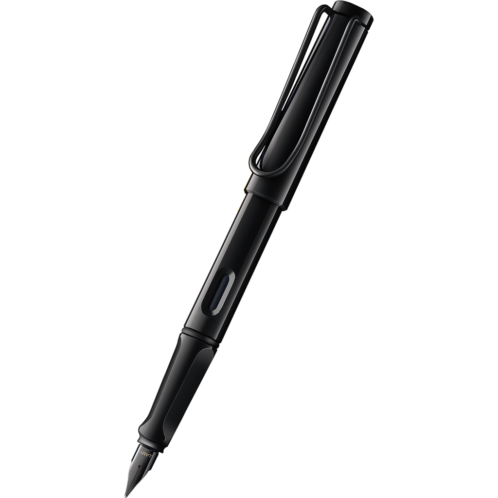 Lamy Safari Fountain Pen - All Black Glossy (Special Edition) + FREE Multi Ring-Pen Boutique Ltd