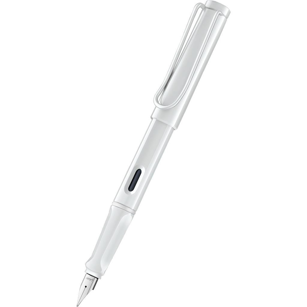 Lamy Safari Fountain Pen - All White Glossy (Special Edition) + FREE Multi Ring-Pen Boutique Ltd
