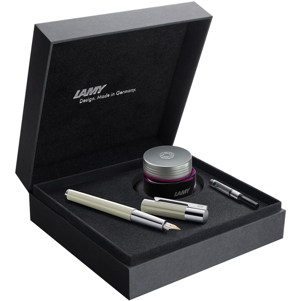 Lamy Scala Fountain Pen Set - Pearl (Limited-Edition) 14k Fine Point-Pen Boutique Ltd