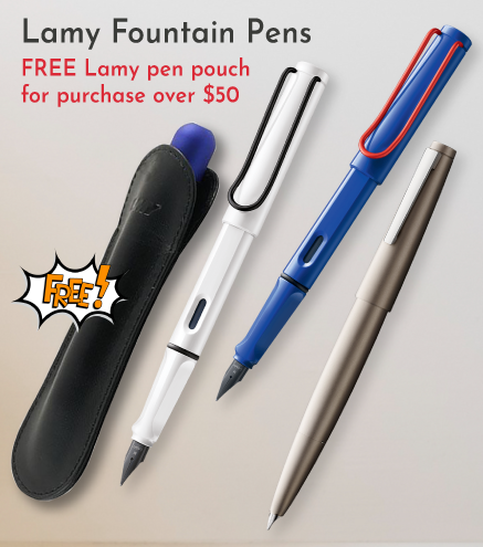 Lamy fountain pen . $50 ( free Lamy random pen pouch)