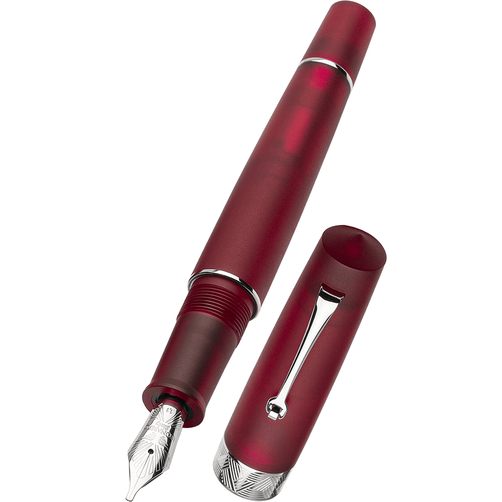 Leonardo Momento Zero Fountain Pen - Pura Frosted Red - Pen Boutique Ltd