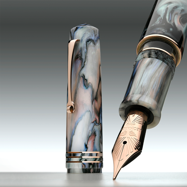 Leonardo Momento Zero Grande 2.0 Fountain Pen - The Power of the Flower - Dalia Eveline - Gold Trim (Limited Edition)-Pen Boutique Ltd