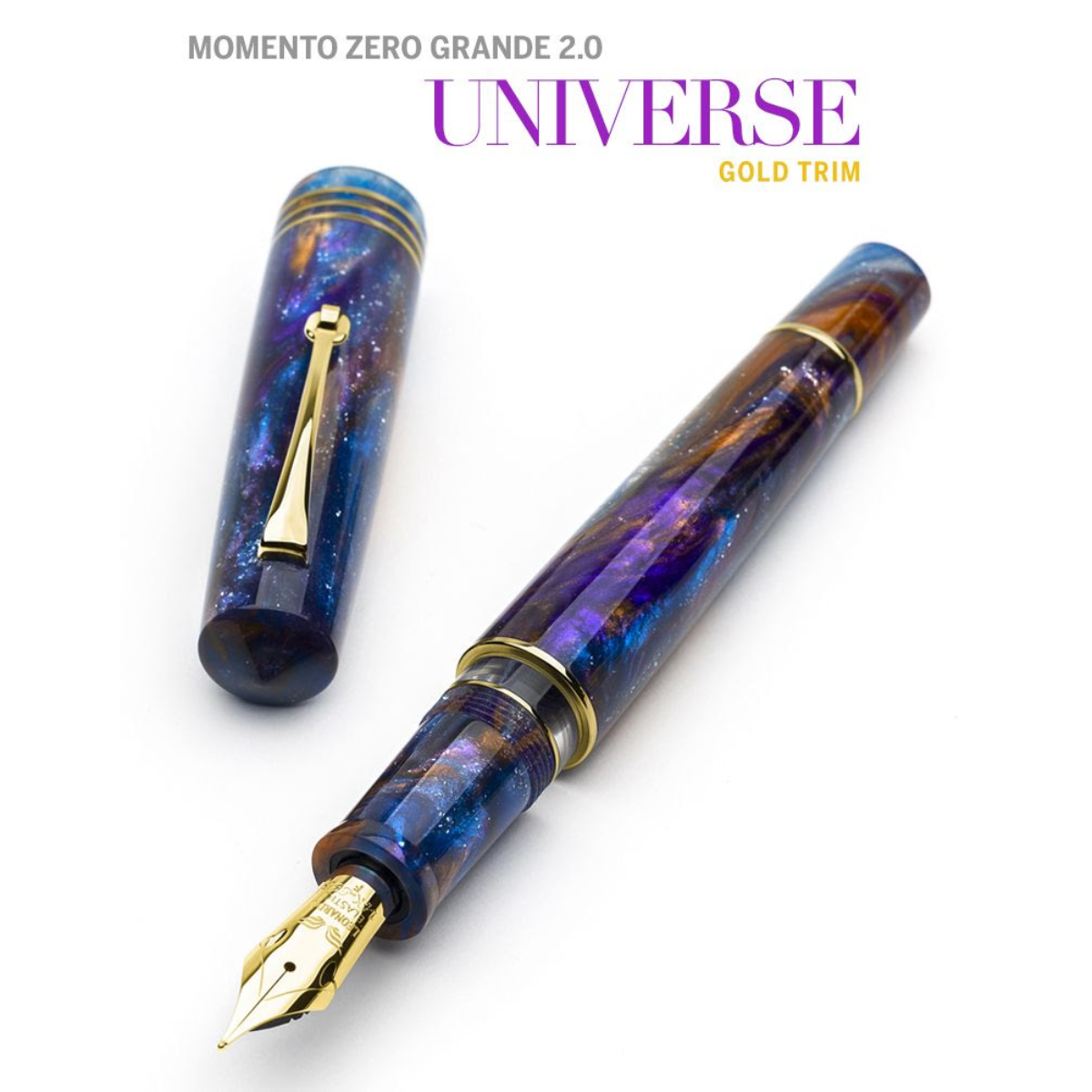 Leonardo Momento Zero Grande 2.0 Fountain Pen - Universe - Gold Trim (Limited Edition) Leonardo