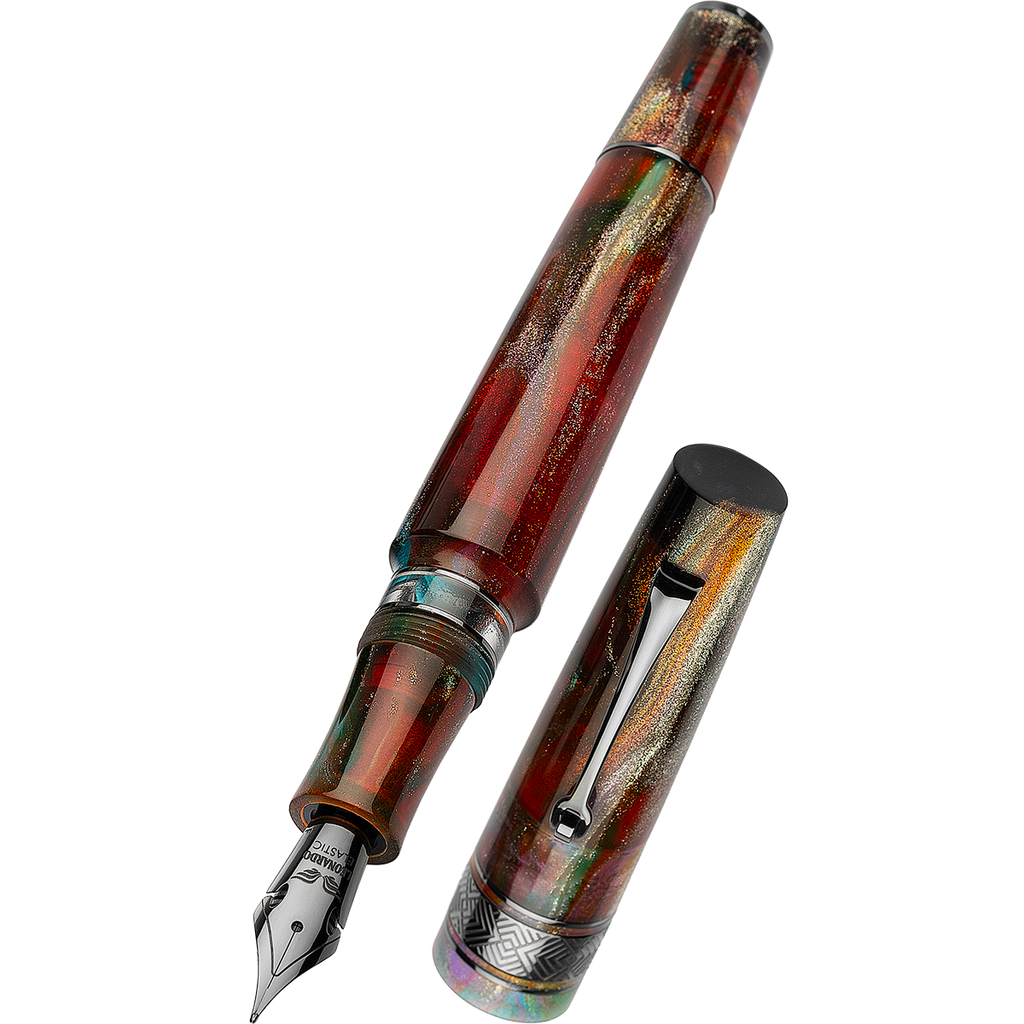 Leonardo Momento Zero Grande 2.0 Fountain Pen - Primary Manipulation 3 - Supernova - Ruthenium Trim (Limited Edition)-Pen Boutique Ltd