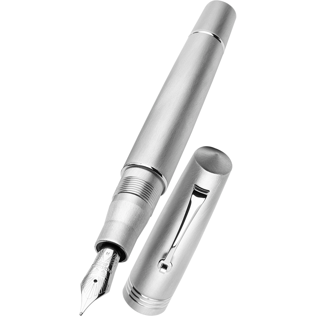 Leonardo Momento Zero Fountain Pen - Alumina - Aluminium Trim (Limited Edition)-Pen Boutique Ltd