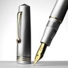 Leonardo Momento Zero Fountain Pen - Alumina - Gold Trim (Limited Edition)-Pen Boutique Ltd