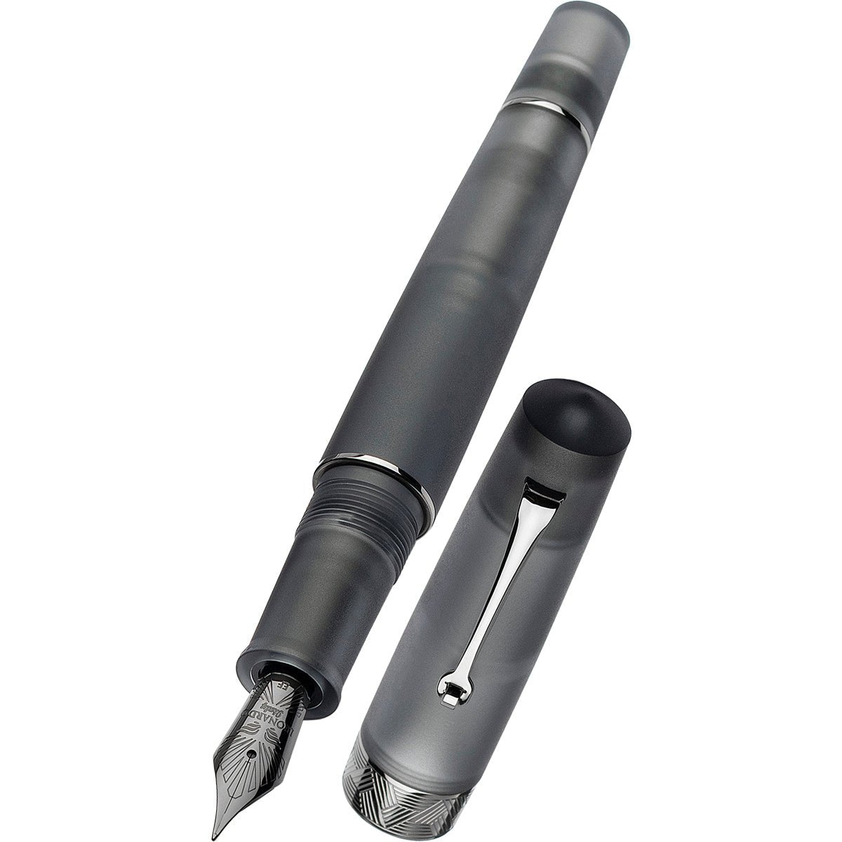Leonardo Momento Zero Fountain Pen - Pura Frosted Grey - Pen Boutique Ltd