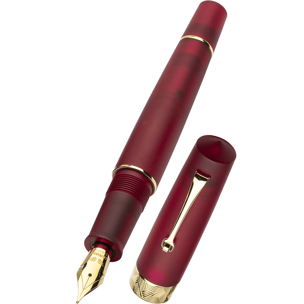 Leonardo Momento Zero Fountain Pen - Pura Frosted Red - Pen Boutique Ltd