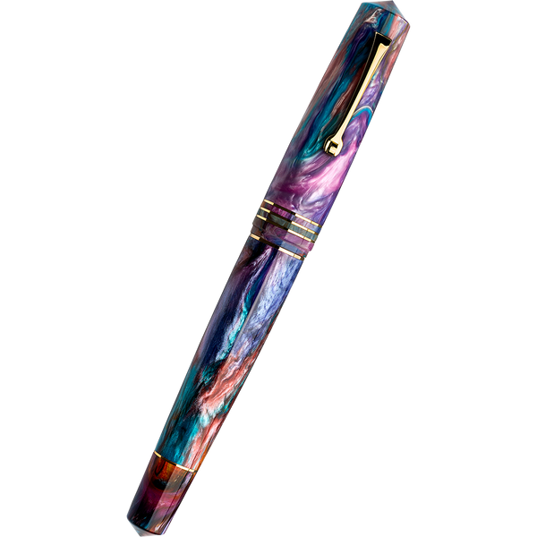 Leonardo x Pen Boutique Momento Zero GRANDE Fountain Pen - Rangoli - Gold Trim (Exclusive)-Pen Boutique Ltd