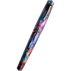 Leonardo x Pen Boutique Momento Zero GRANDE Fountain Pen - Rangoli - Gold Trim (Exclusive)-Pen Boutique Ltd