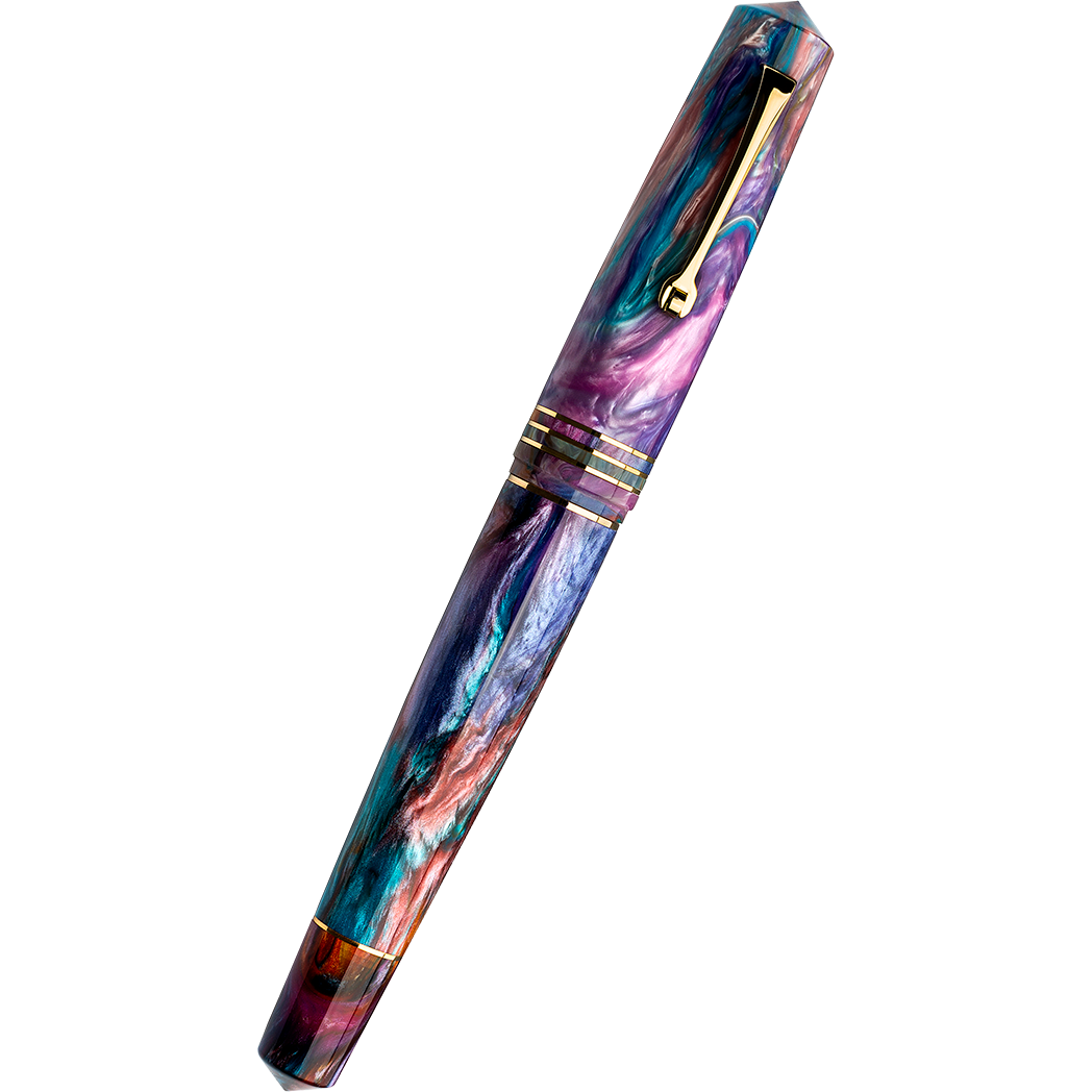 Leonardo x Pen Boutique Momento Zero Grande 14K Fountain Pen - Rangoli - GOLD TRIM (Exclusive)-Pen Boutique Ltd