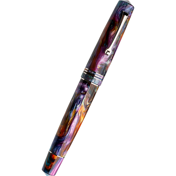 Leonardo x Pen Boutique Momento Zero Grande 14K Fountain Pen - Rangoli - SILVER (Exclusive)-Pen Boutique Ltd