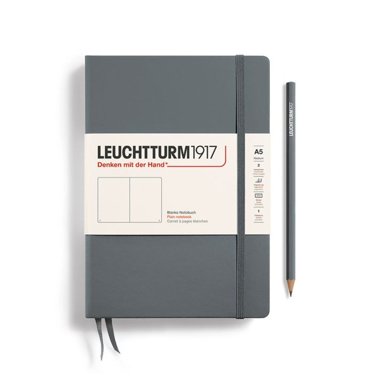 Leuchtturm 1917 Hardcover Notebook - A5 - Plain-Pen Boutique Ltd