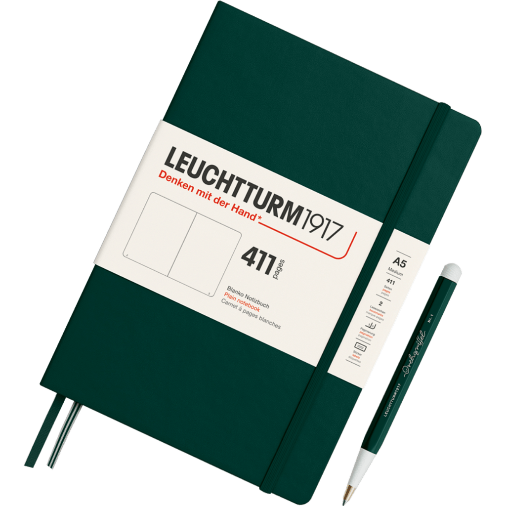 Leuchtturm 1917 411 Hardcover Notebook - A5 - Plain - Pen Boutique Ltd