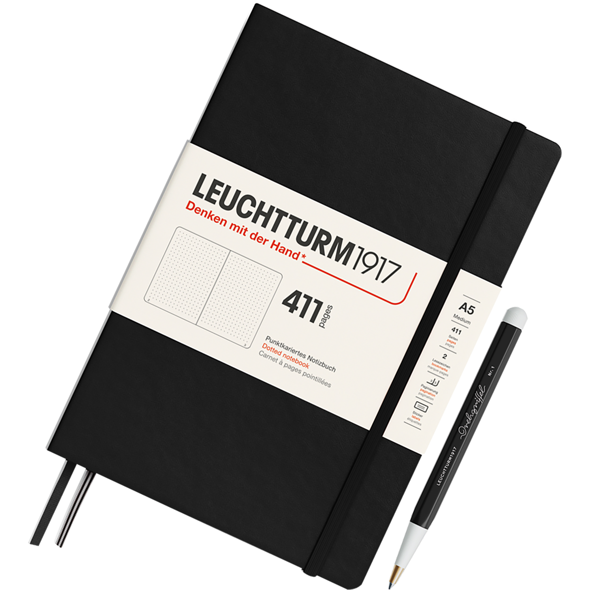 Leuchtturm 1917 411 Hardcover Notebook - A5 - Dotted-Pen Boutique Ltd