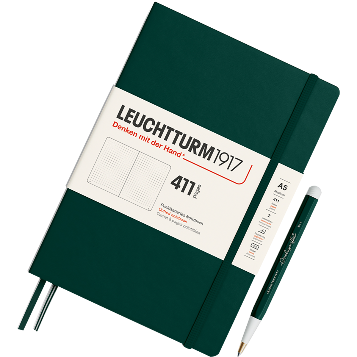 Leuchtturm 1917 411 Hardcover Notebook - A5 - Dotted-Pen Boutique Ltd