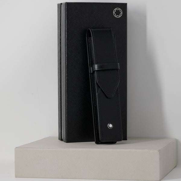 Montblanc Meisterstuck 1 Pen Pouch - Black-Pen Boutique Ltd