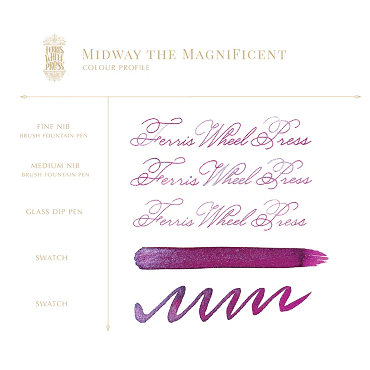 Ferris Wheel Press Ink Bottle - Midway the Magnificent - 38ml-Pen Boutique Ltd